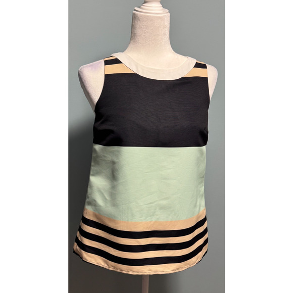 Anthropologie Womens 2 Top Troubadour Striped Formal Business Interview Workwear - Picture 1 of 8